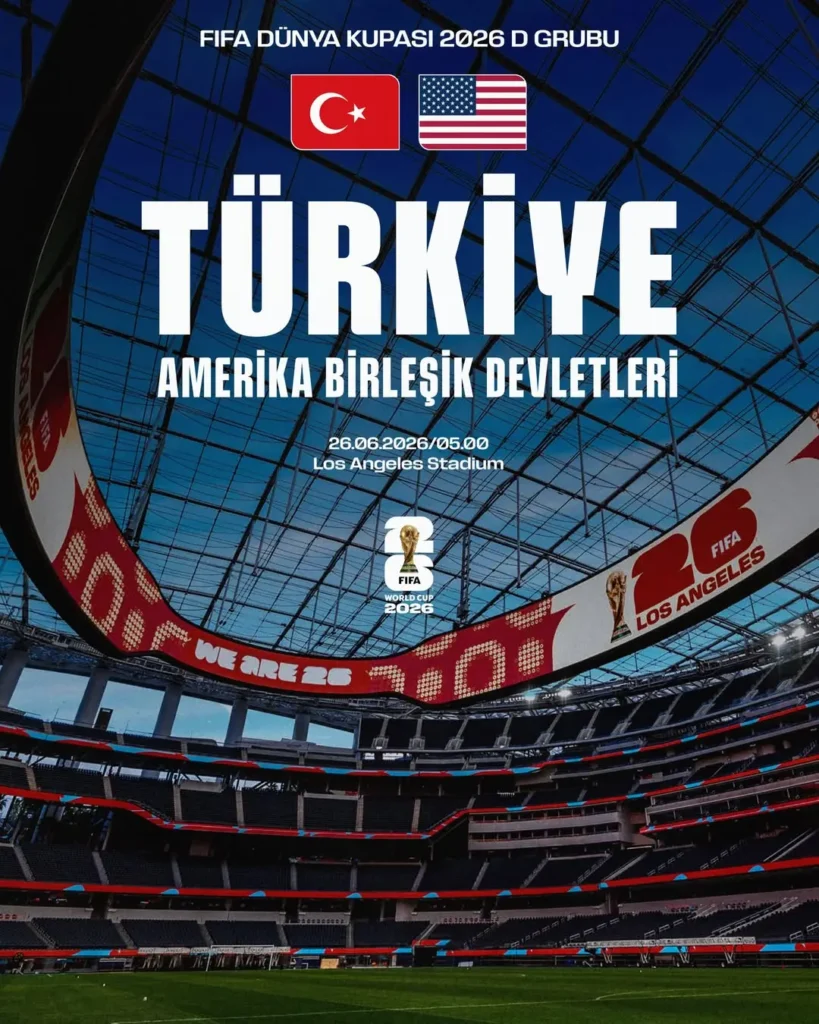 Fenerbahçe Spor Kulübü, 2026 FIFA Dünya Kupası’nda ABD ile Karşılaşacak A Millî Takımımıza Başarılar Diledi