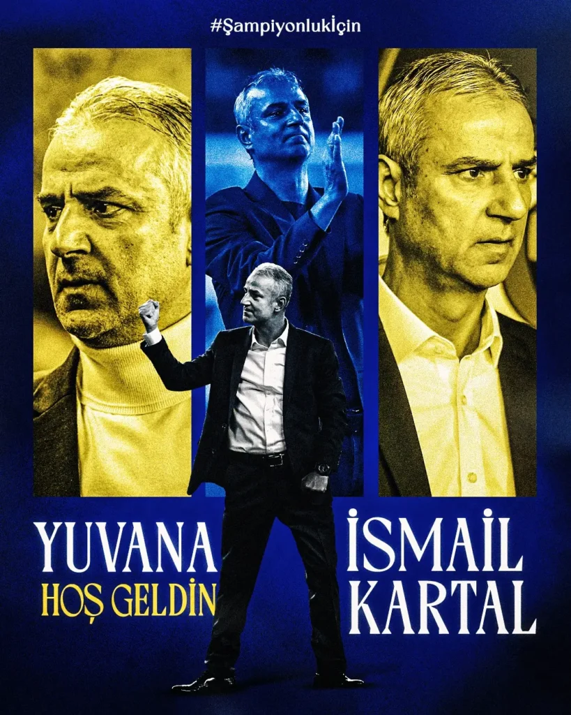 Fenerbahçe Spor Kulübü, İsmail Kartal’a Hoş Geldin Diyor