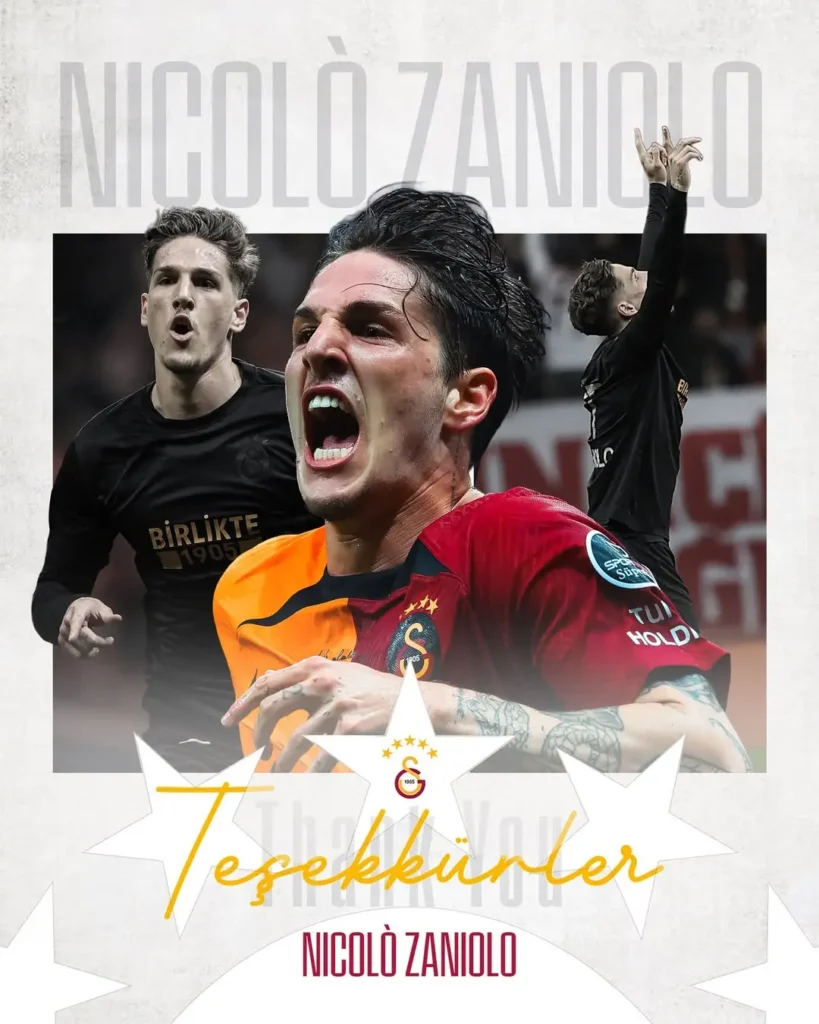 Galatasaray’dan Nicolò Zaniolo’ya Teşekkür