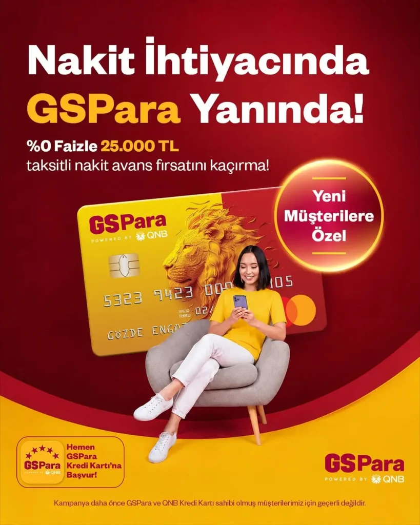 Galatasaray Spor Kulübü GSPara Kampanyası İle Nakit Avans Fırsatı Sunuyor