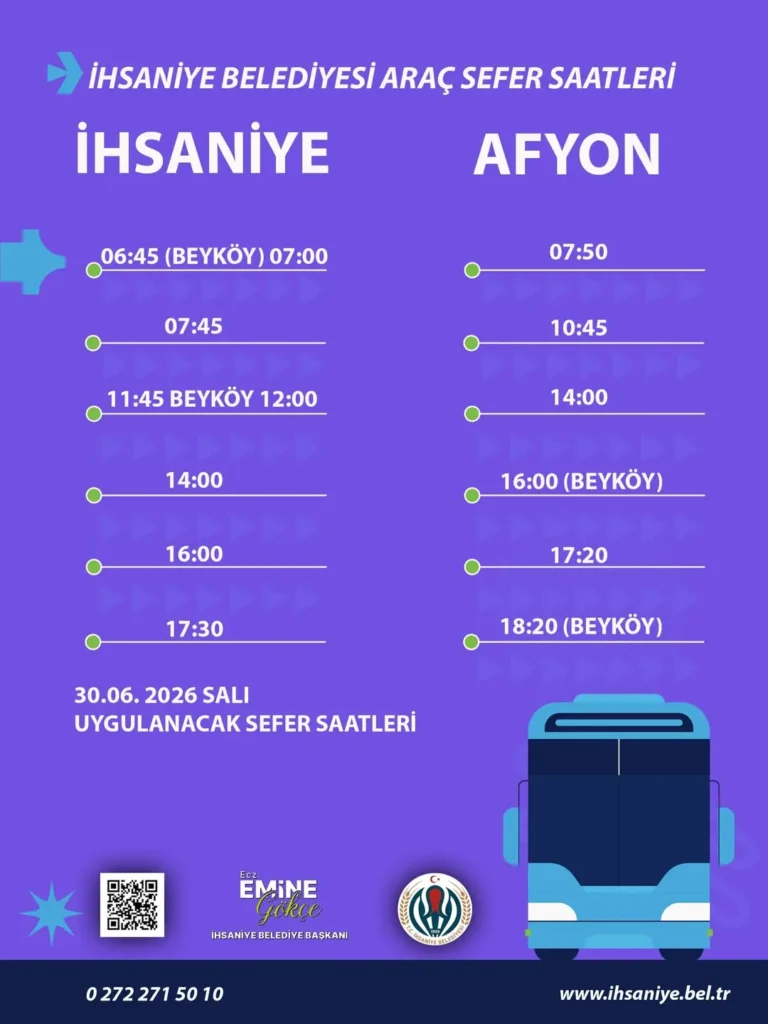 İhsaniye Belediyesi Yaz Seferleri Başlıyor!