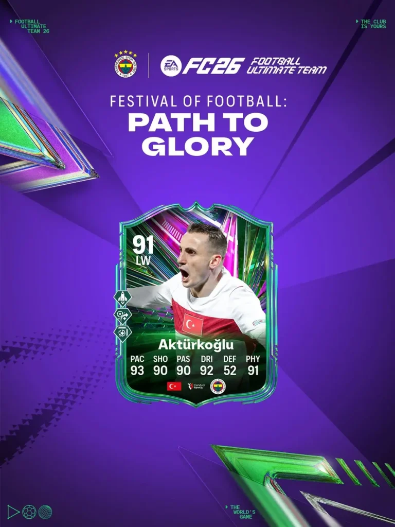 Kerem Aktürkoğlu, FC26 Ultimate Team’de Path to Glory’de!