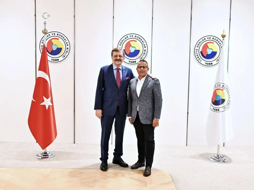 TOBB Başkanı Mustafa Rifat Hisarcıklıoğlu, Gelibolu Ticaret ve Sanayi Odası Yönetim Kurulu Başkanı Bülent Çetin’i Ziyaret Etti