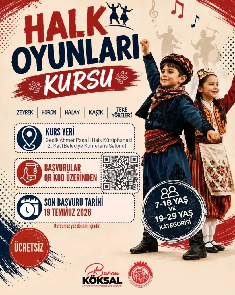 Afyonkarahisar Belediyesi Halk Oyunları Kursları Başlıyor!