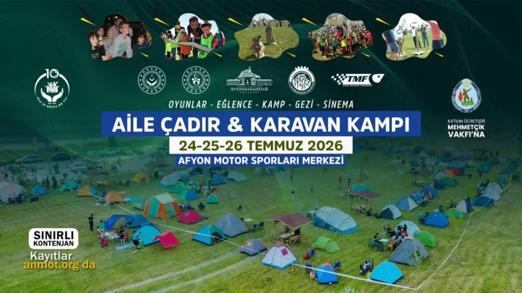 Afyonkarahisar Belediyesi tarafından düzenlenen “Aile Çadır ve Karavan Kampı” Etkinliği Başlıyor!