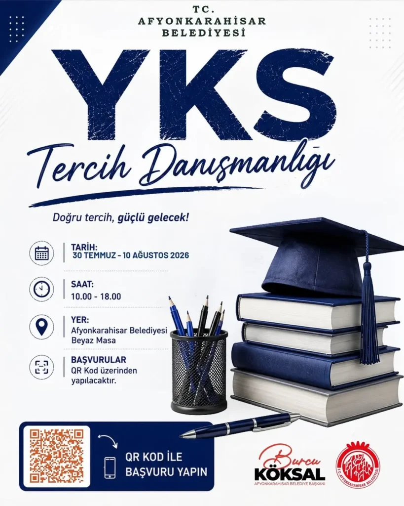 Afyonkarahisar Belediyesi YKS Tercih Danışmanlığı Duyurusu