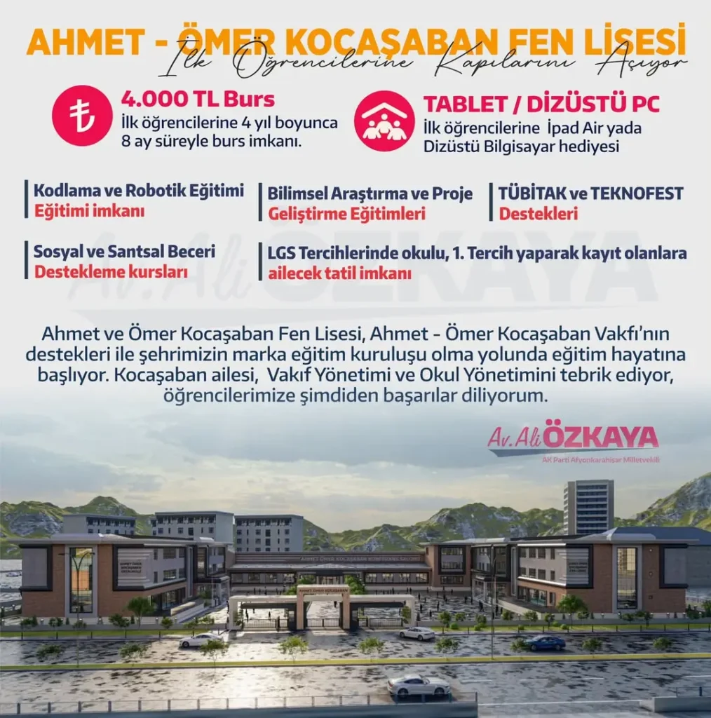 Ahmet-Ömer Kocaşaban Fen Lisesi Eğitim Vizyonumuza Değer Katacak