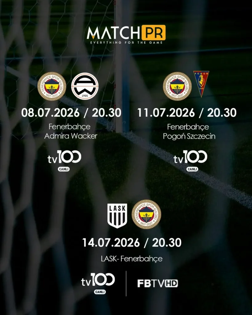Fenerbahçe’nin Avusturya Kampı Maçları Canlı Yayınlanacak