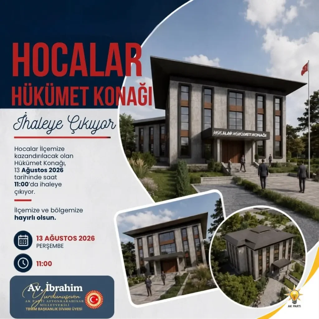 Hocalar Hükümet Konağı İçin İhale Süreci Başlıyor