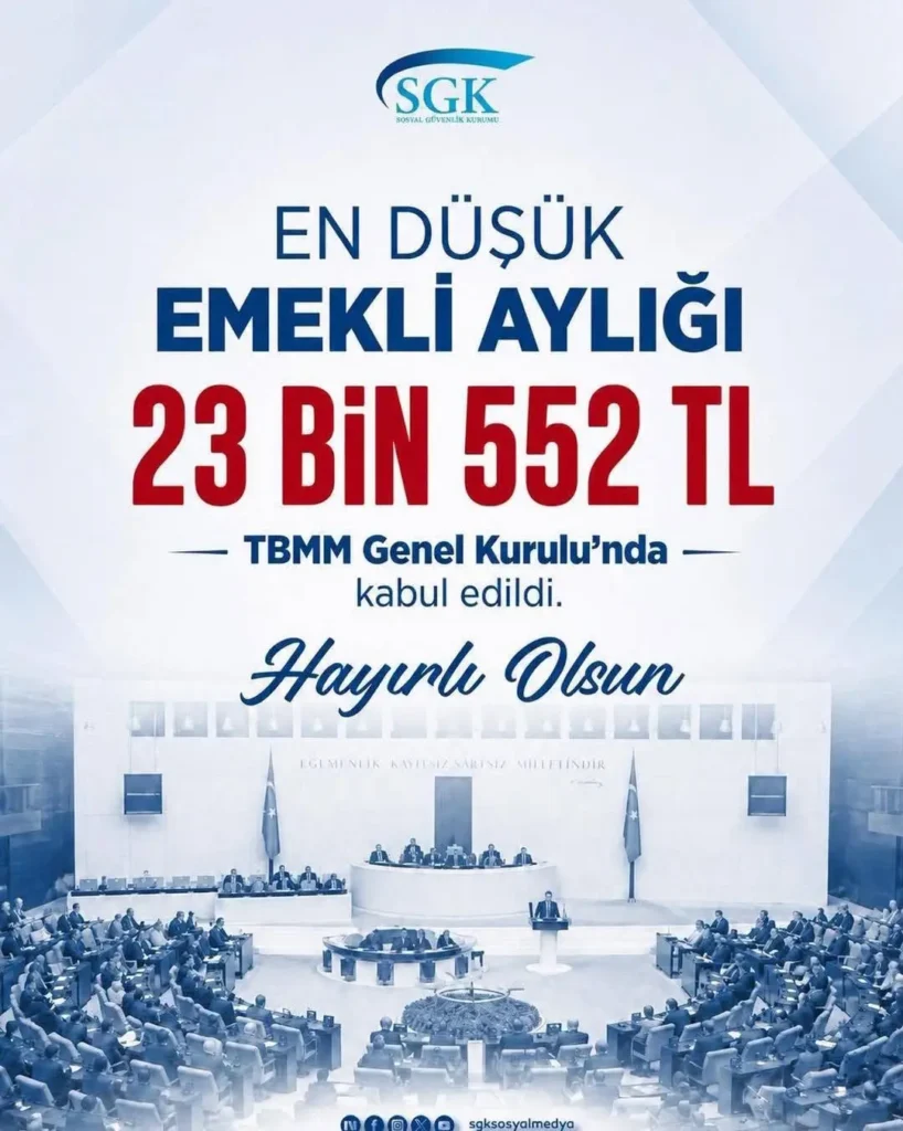 TBMM’den Emekli Aylığına Yükseltme Kararı