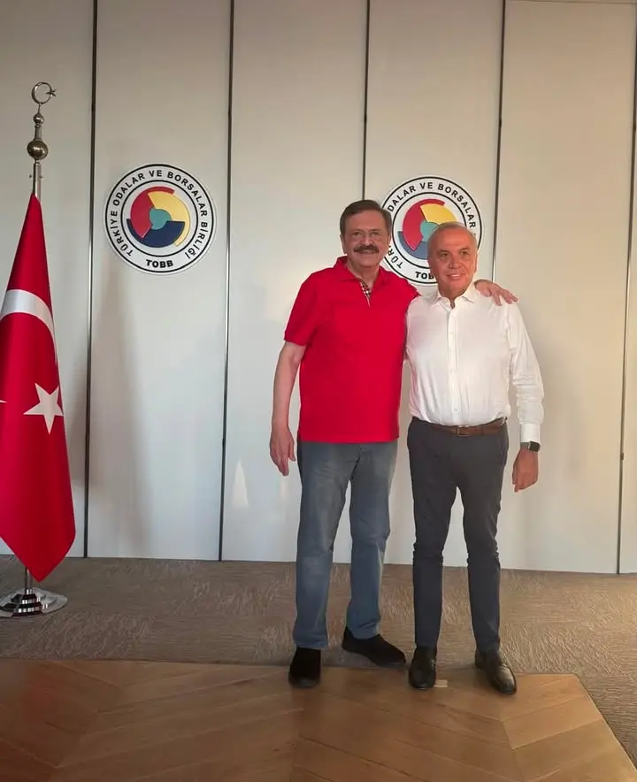 TOBB Başkanı Mustafa Rifat Hisarcıklıoğlu, İzmir Ticaret Odası Meclis Üyesi Adnan Bozbay’ı Ağırladı