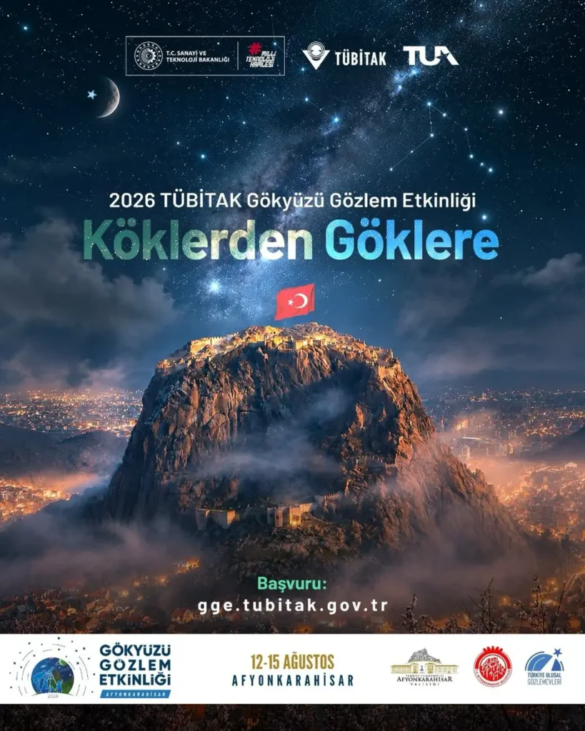 TÜBİTAK Gökyüzü Gözlem Etkinliği Başvuruları Başladı: Afyonkarahisar’da Gerçekleşecek!