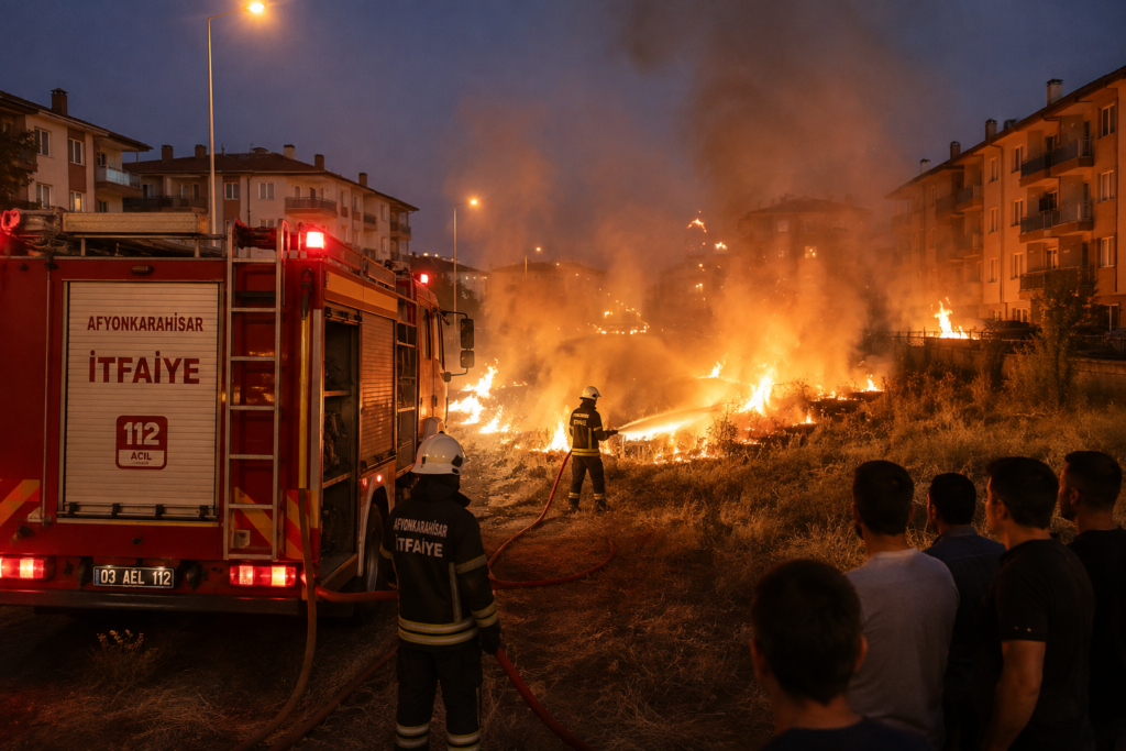 Fatih Mahallesi’nde Otluk Alanda Yangın