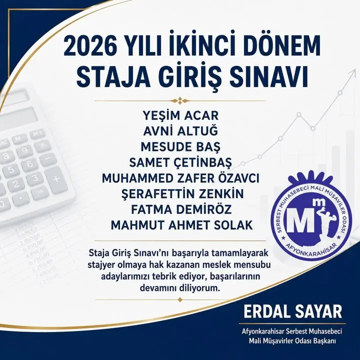 2026/2. Dönem Staja Giriş Sınavı Sonuçları Açıklandı!