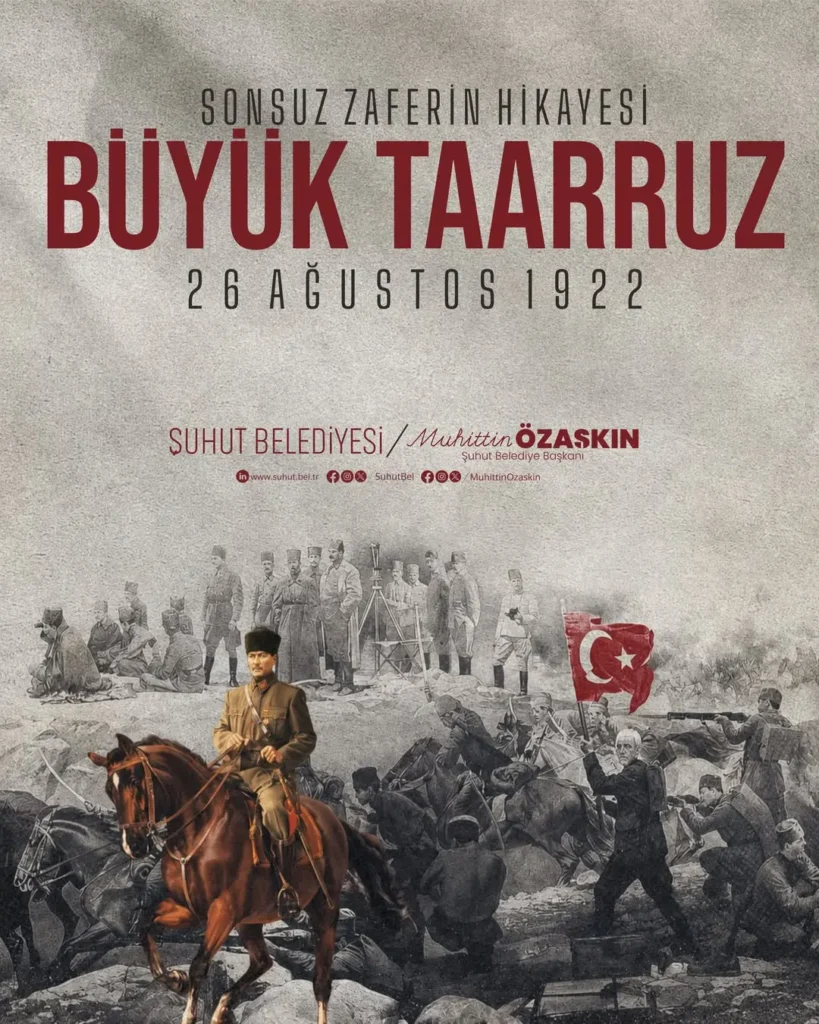 26 Ağustos Zaferi’nin 104. Yıl Dönümü Kutlu Olsun