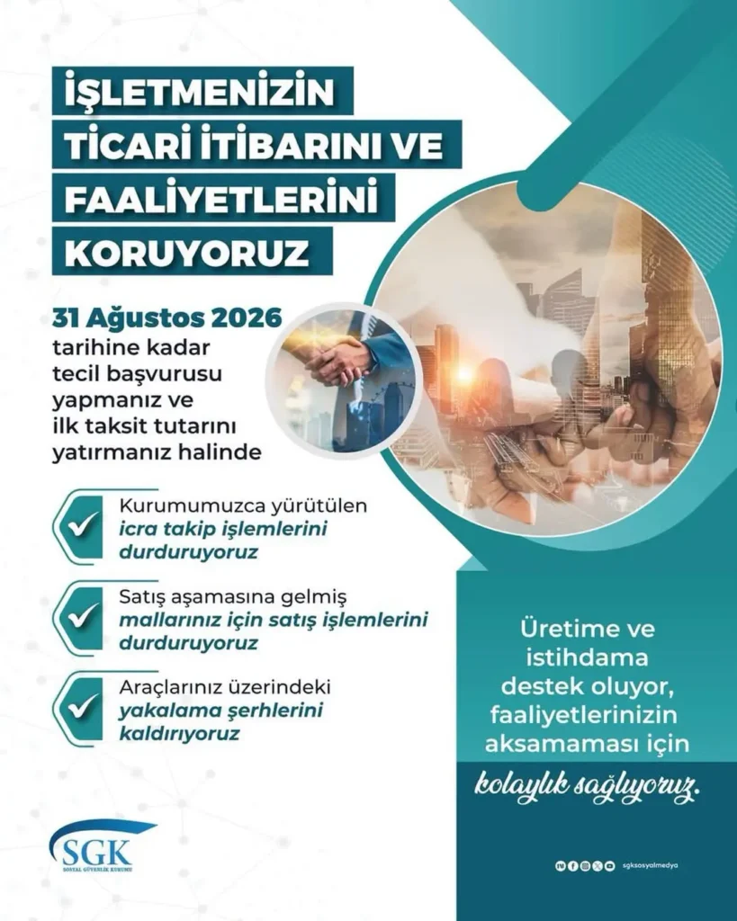 31 Ağustos 2026’ya Kadar Tecil Başvurusu Yapanlara Sağlanacak Fırsatlar Neler?