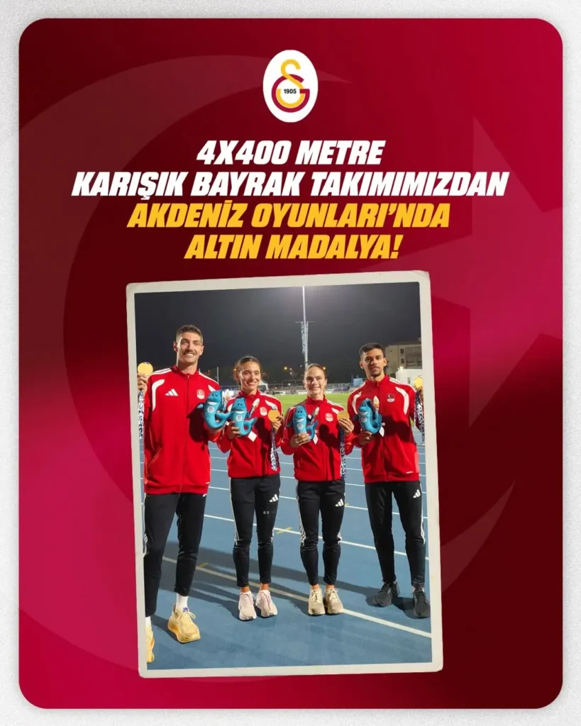 ???????? 4×400 Metre Karışık Bayrak Takımı Akdeniz Oyunları’nda Altın Madalya Kazandı