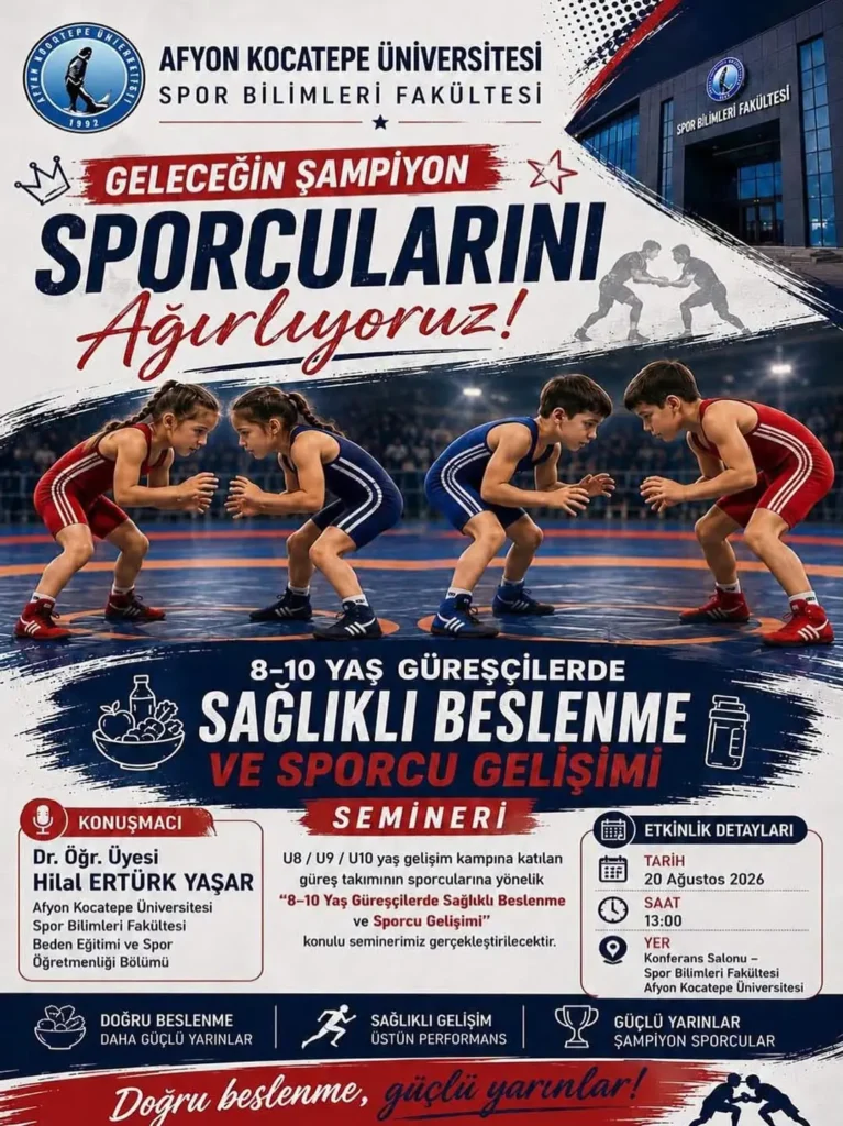 Afyon Kocatepe Üniversitesi’nde Sağlıklı Beslenme ve Sporcu Gelişimi Konferansı
