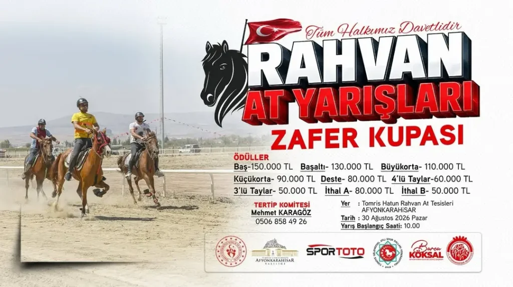 Afyonkarahisar Belediyesi Rahvan At Yarışları Zafer Kupası’na Davet Ediyor!