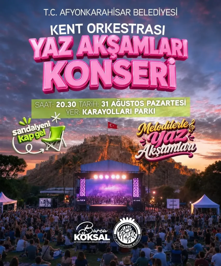 Afyonkarahisar Belediyesi Yaz Akşamları Konser Düzenliyor