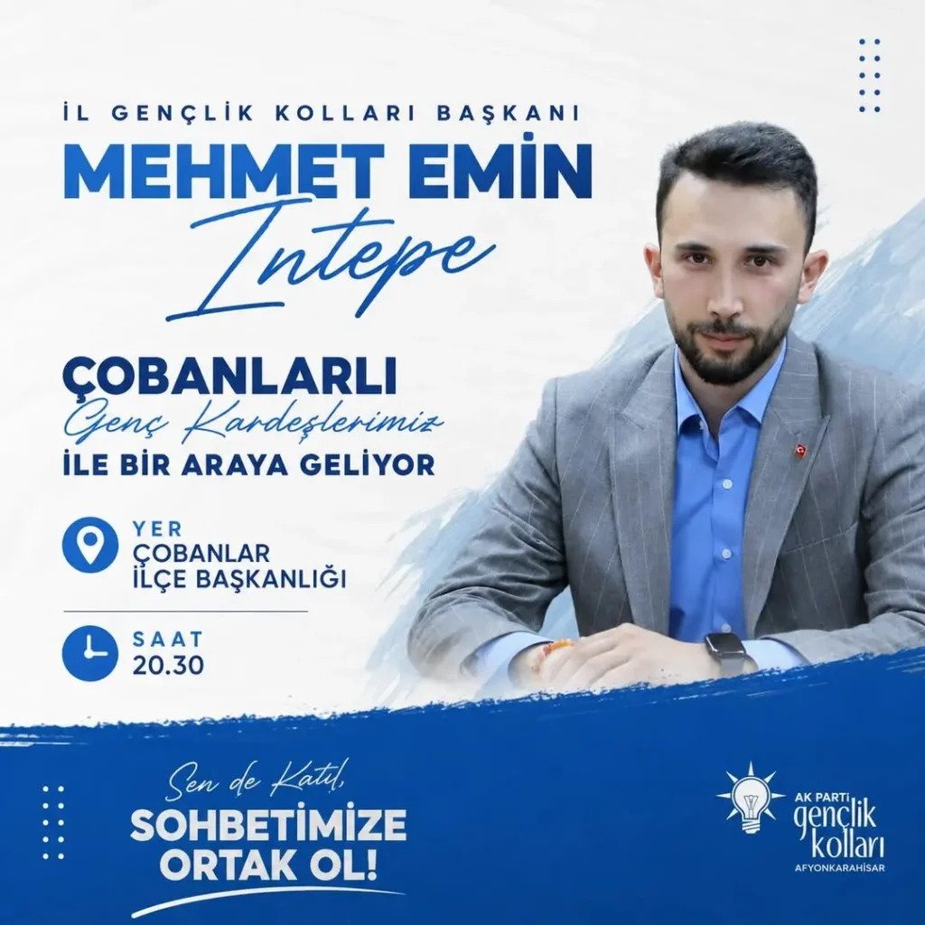 Ak Parti Afyonkarahisar İl Gençlik Kolları Başkanı’ndan Çobanlarlı Genç Kardeşlerle Buluşma
