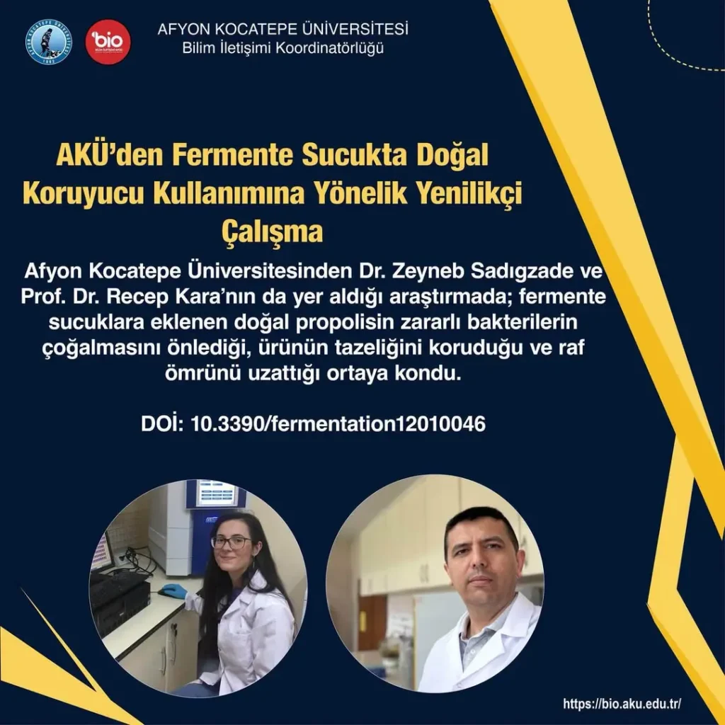 AKÜ’den Fermente Sucukta Doğal Koruyucu Kullanımına Yönelik Yenilikçi Çalışma