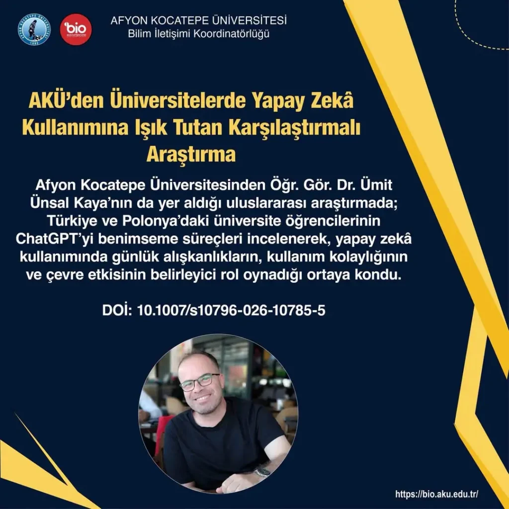 AKÜ’den Yapay Zekâ Kullanımına Işık Tutan Karşılaştırmalı Araştırma