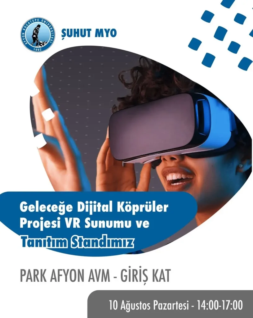 AKÜ Şuhut MYO ve Gençlik ve Spor Bakanlığı İş Birliği İle Hayata Geçirilen Geleceğe Dijital Köprüler Projesi Devam Ediyor