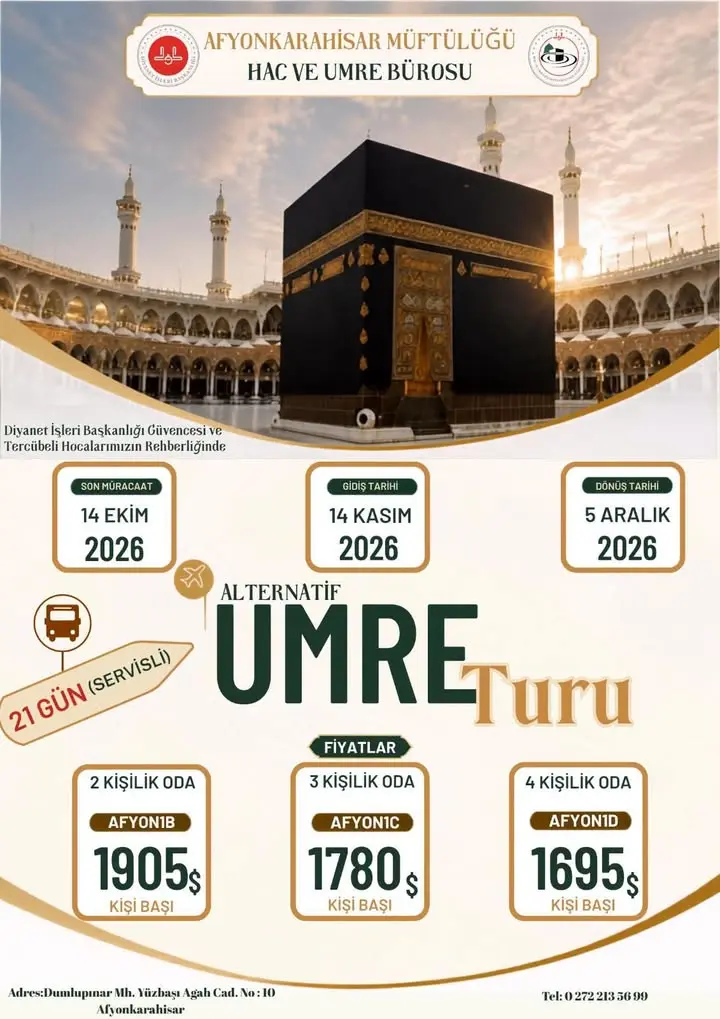 Diyanet İşleri Başkanlığının 2026-2027 Umre Sezonu için Afyonkarahisar’da Düzenlediği Alternatif Umre Turu