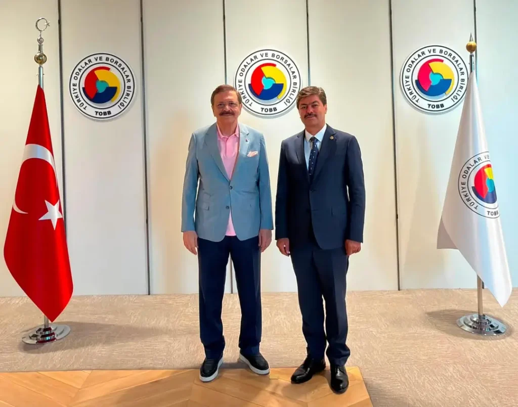 TOBB Başkanı Mustafa Rifat Hisarcıklıoğlu, Kırşehir Milletvekili Necmettin Erkan’ı Birliğinde Ağırladı