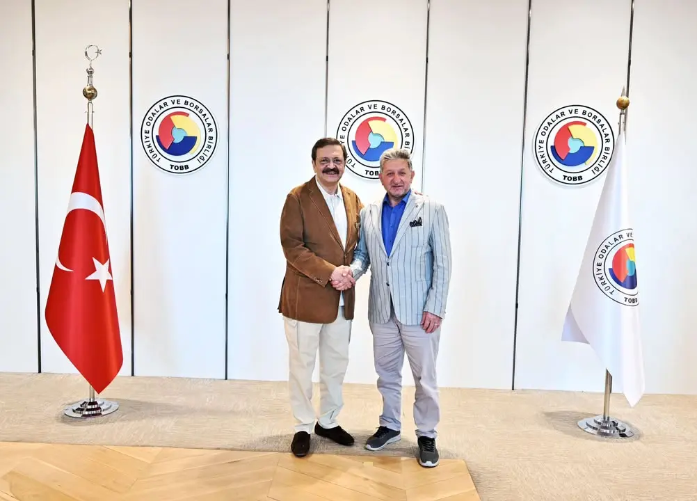 TOBB Başkanı Mustafa Rifat Hisarcıklıoğlu, Nazilli Ticaret Odası Yönetim Kurulu Başkanı Nuri Arslan’ı Birliğinde Ağırladı