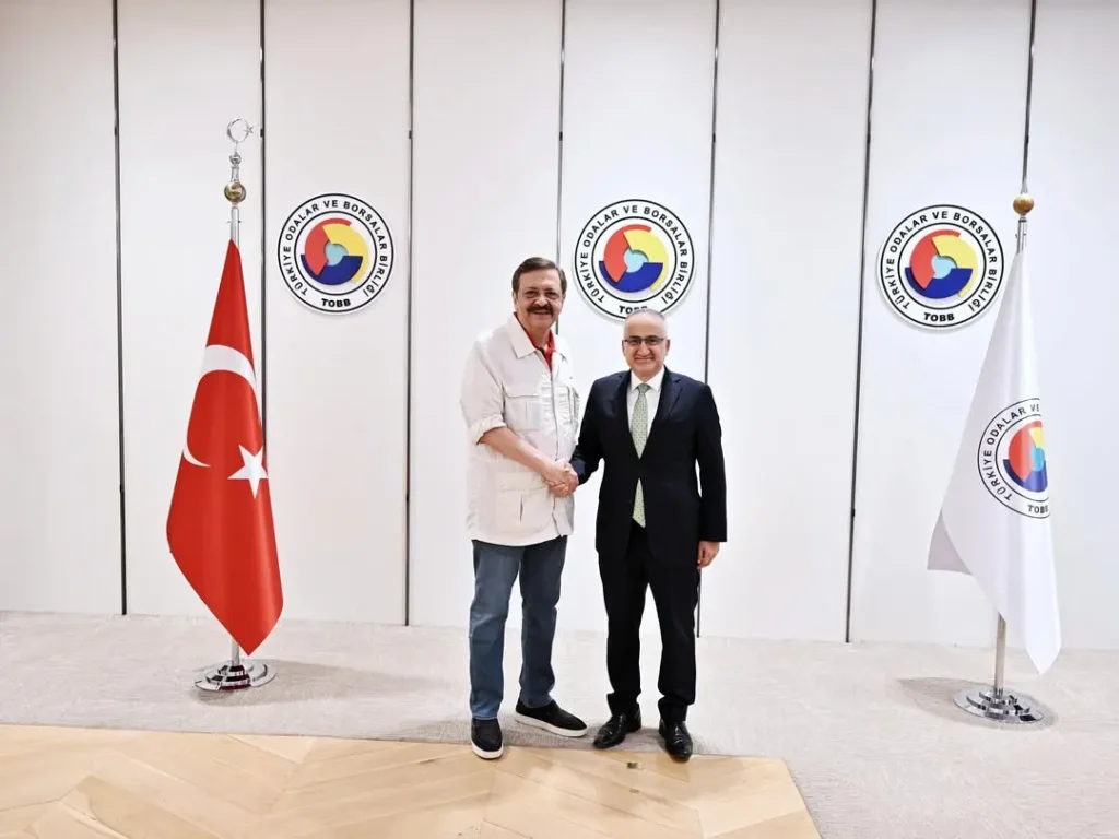 TOBB Başkanı Mustafa Rifat Hisarcıklıoğlu, Türkiye’nin Aşkabat Büyükelçisi Sayın Şener Cebeci’yi Ağırladı