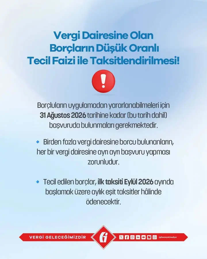 Vergi Borçları Cari Faiz Oranından Daha Düşük Faizle Tecil Edilebilecek
