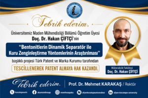 AKÜ Patentlerine Bir Yenisini Ekledi