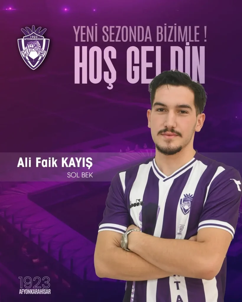 1923 Afyonkarahisar Spor Kulübü’nden Transfer Açıklaması: Ali Faik Kayış!