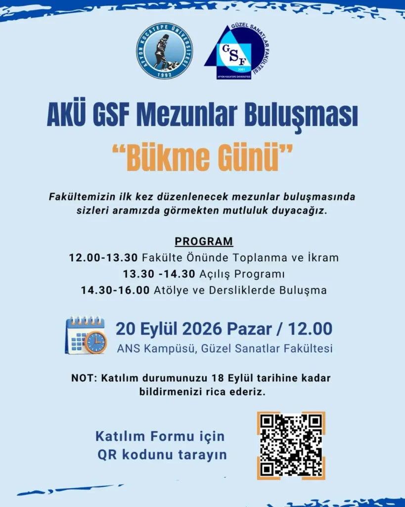 Afyon Kocatepe Üniversitesi Mezunlar Buluşması – Bükme Günü Etkinliği Duyurusu