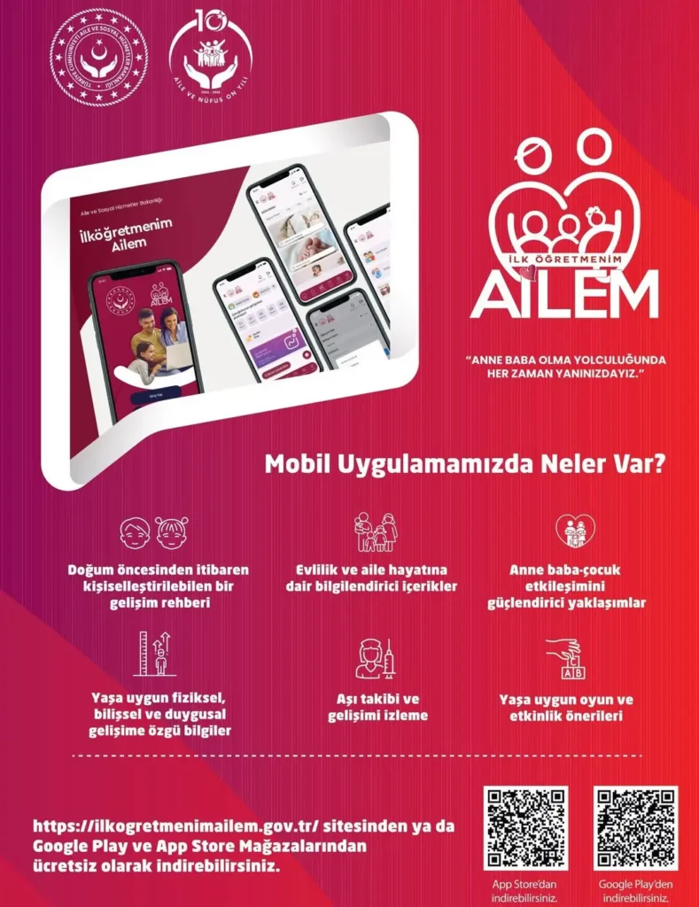 Aileler Çocukların İlk Öğretmeni: İlk Öğretmenim Ailem Mobil Uygulaması