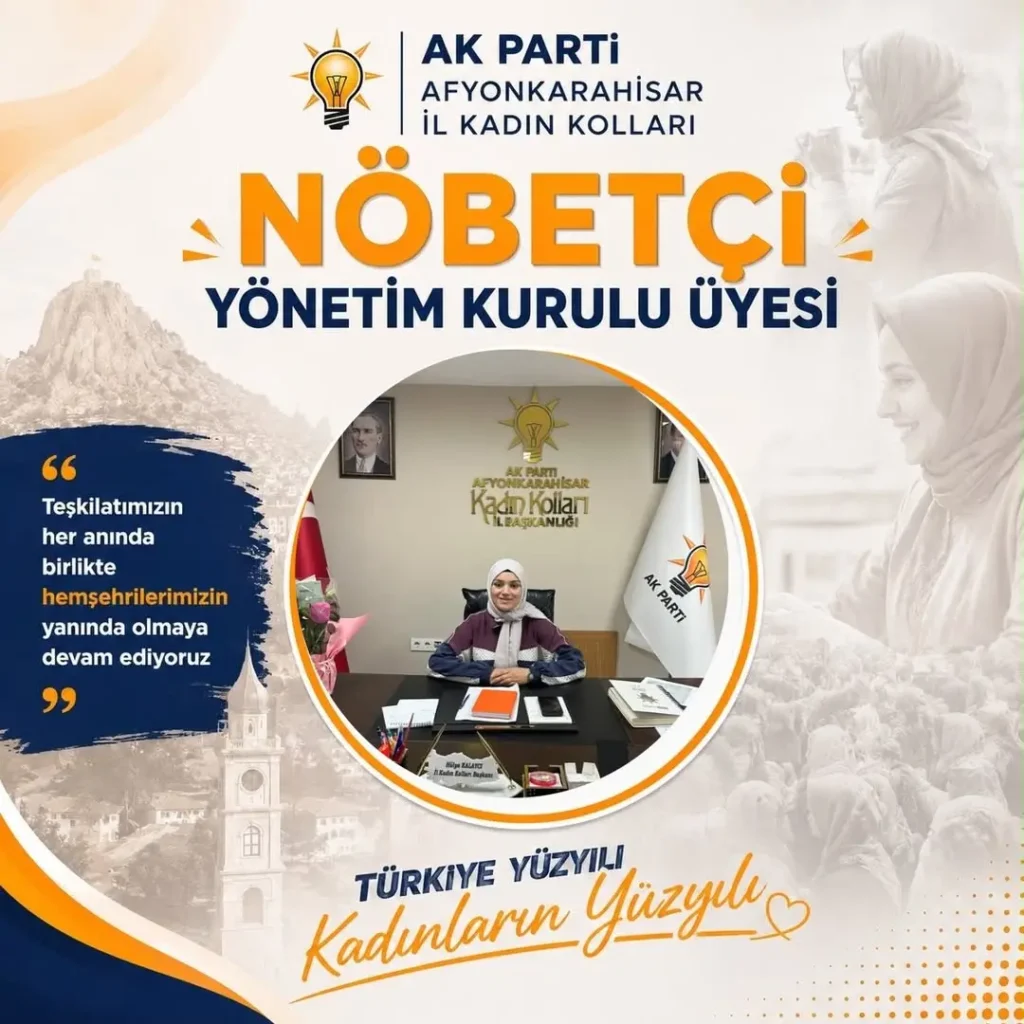 AK Parti Afyonkarahisar İl Kadın Kolları’nda Ahu Dudu Karakoyun Görevde
