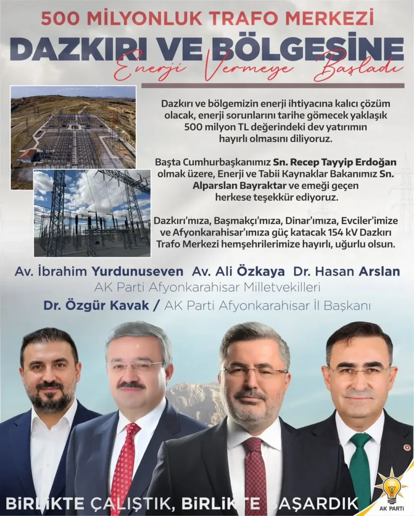 Ak Parti Milletvekili Ali Özkaya’nın Enerji Yatırımı Açıklaması