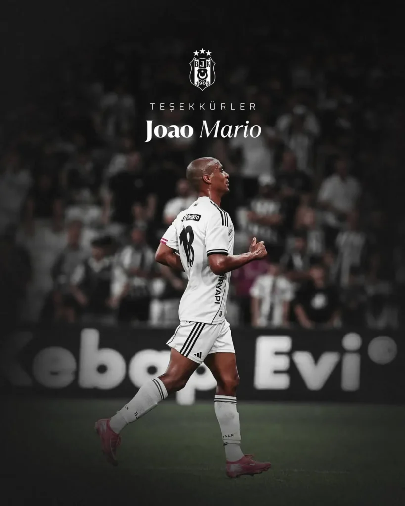 Beşiktaş JK Joao Mario İle Sözleşmeyi Sonlandırdı