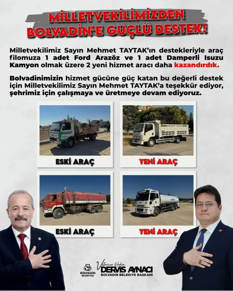 Bolvadin Belediyesi’nden Yeni Araç Yatırımı