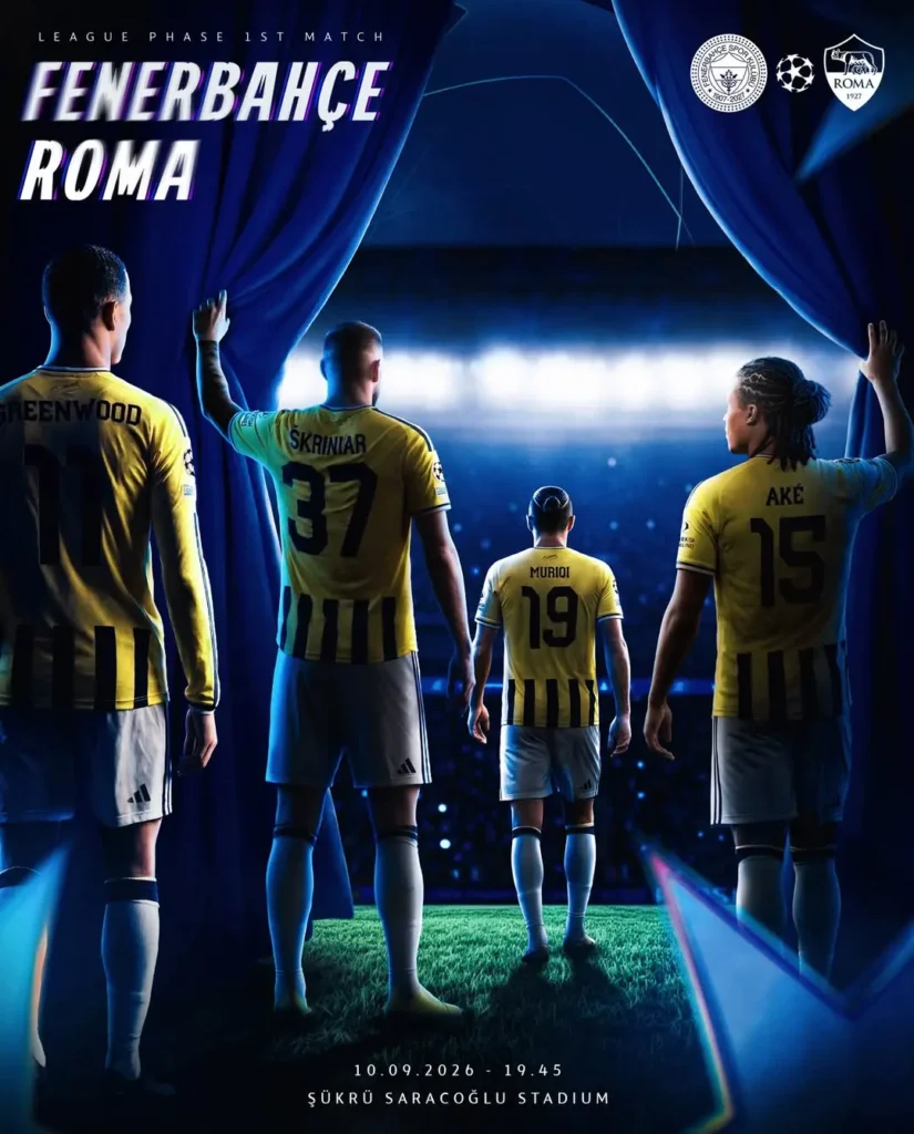 Fenerbahçe Şükrü Saracoğlu’nda Roma’yı Konuk Edecek