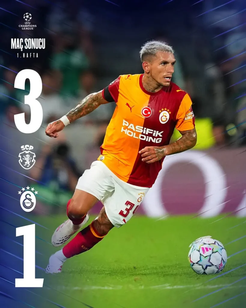 Galatasaray Futbol Takımı Sporting CP’ye 3-1 Mağlup Oldu
