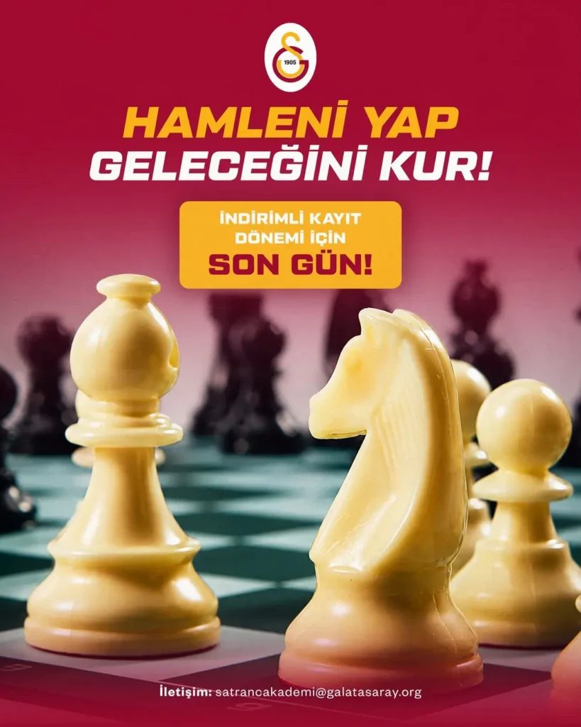 Galatasaraylılar Derneği Lokali’nde 2026-2027 Sezonu Satranç Eğitimleri İçin Son Gün!
