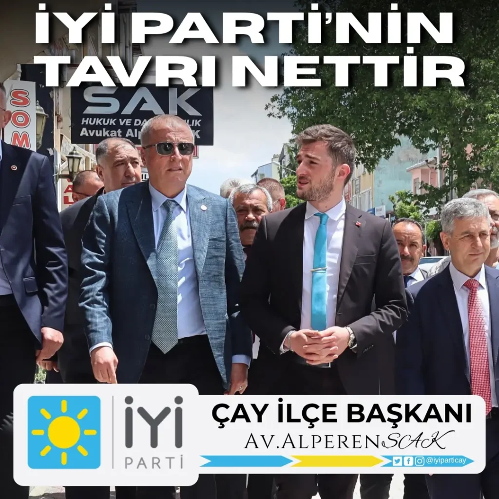 İYİ Parti Çay İlçe Başkanlığı’ndan Çerçeve Yasası Açıklaması