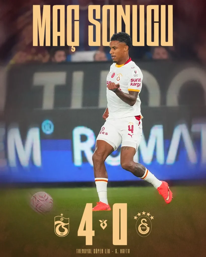 Maç sonucu: Trabzonspor 4-0 Galatasaray…