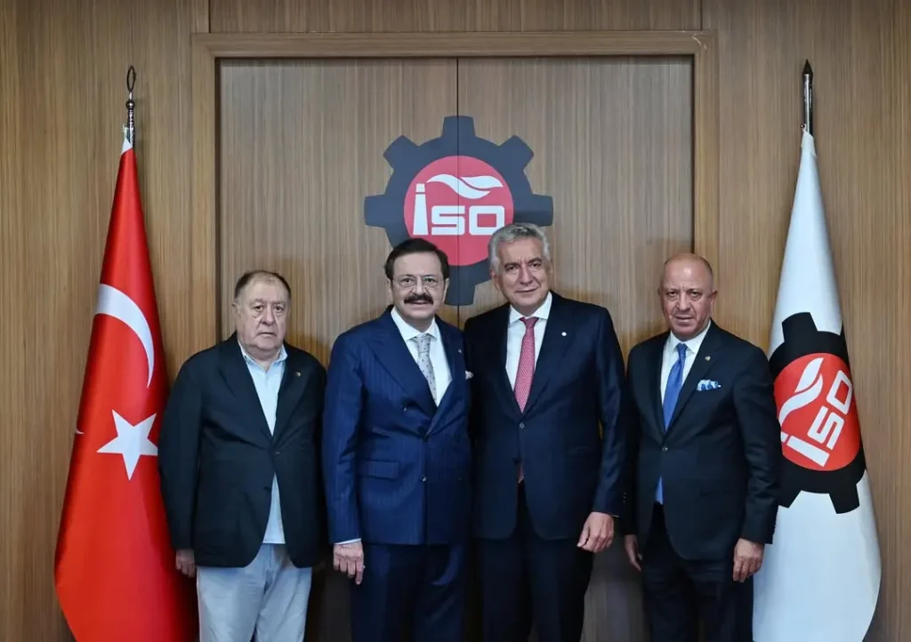 TOBB Başkanı Mustafa Rifat Hisarcıklıoğlu, İstanbul Sanayi Odası Yönetim Kurulu Başkanı Erdal Bahçıvan’ı ziyaret etti