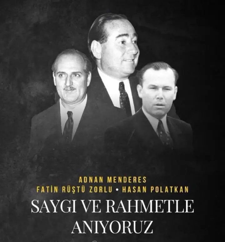 TOBB Başkanı Mustafa Rifat Hisarcıklıoğlu’nun Adnan Menderes, Fatin Rüştü Zorlu ve Hasan Polatkan Paylaşımı