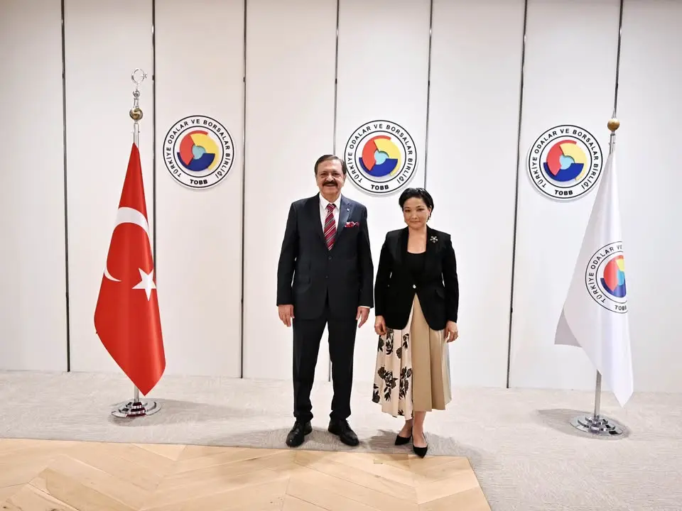 TOBB Başkanı Mustafa Rifat Hisarcıklıoğlu’nun Kadın Girişimciler Kurulu Başkanı Lazzat Ramazanova İle Buluşması
