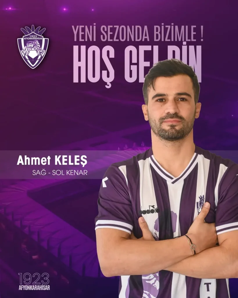 1923 Afyonkarahisar Spor Kulübü’nden Transfer Hamlesi: Ahmet Keleş Takıma Katıldı!